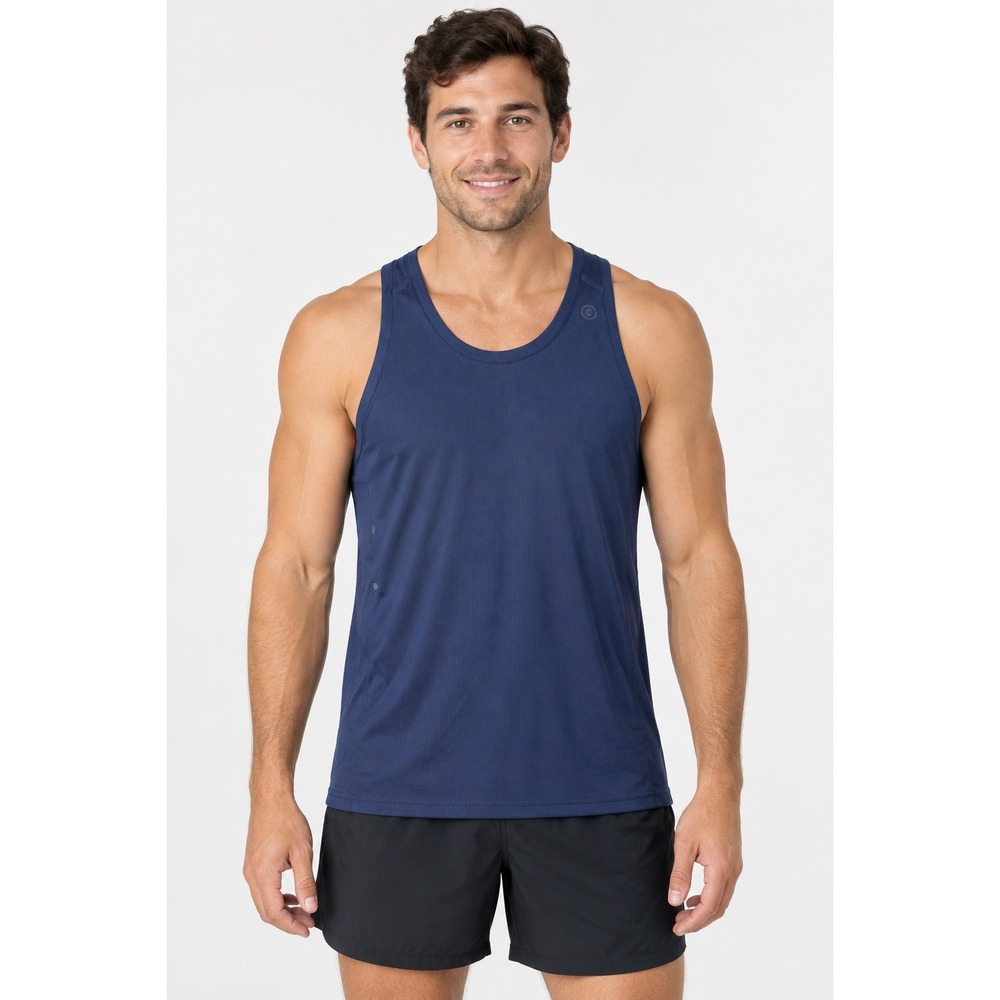 Ciele Athletics FSTSinglet Mens S Navy Blue Mesh Running Tank Top NWT